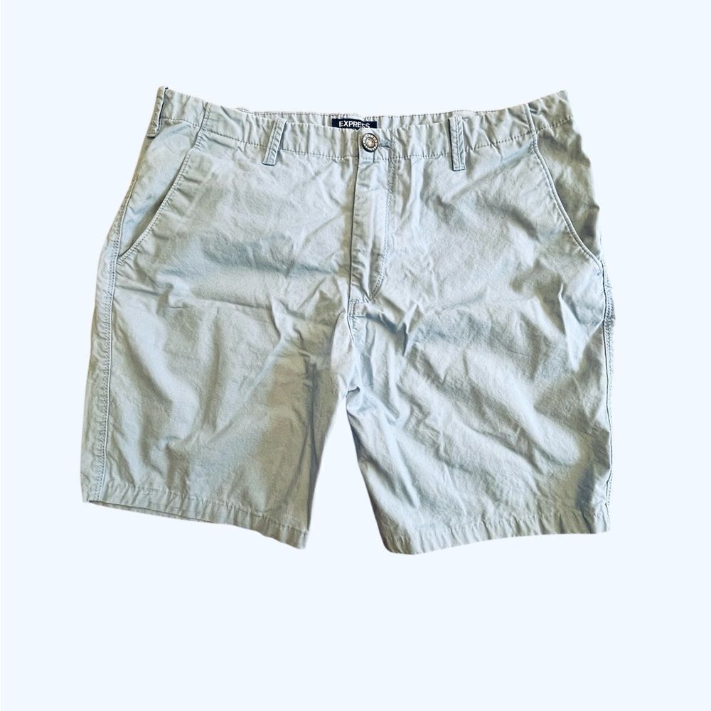 Mens’ Express Blue Cotton Chino Shorts Size 34